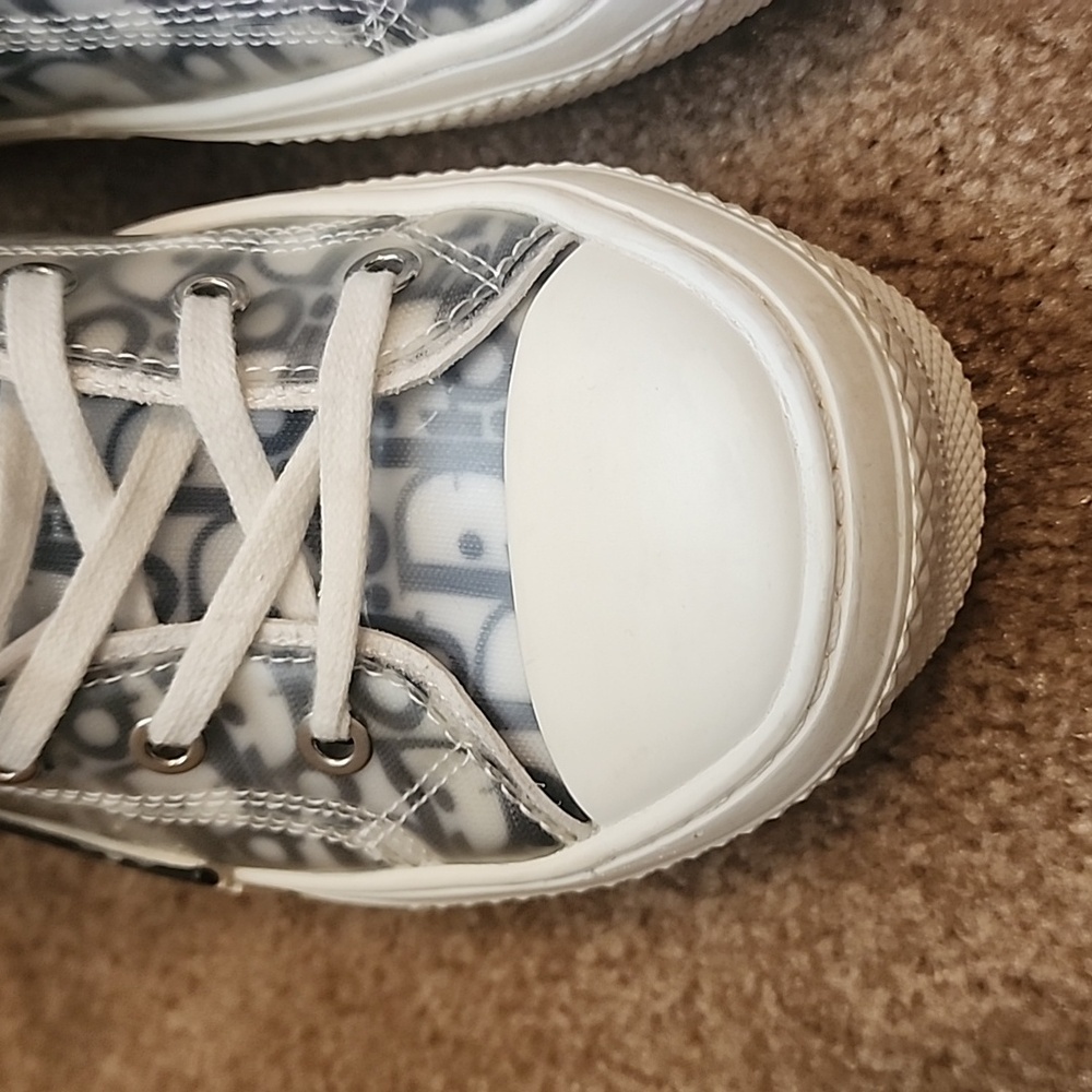 DIOR B23 High-Top Logo Oblique White Black Clear Translucent Sneakers Si… - Picture 3 of 14